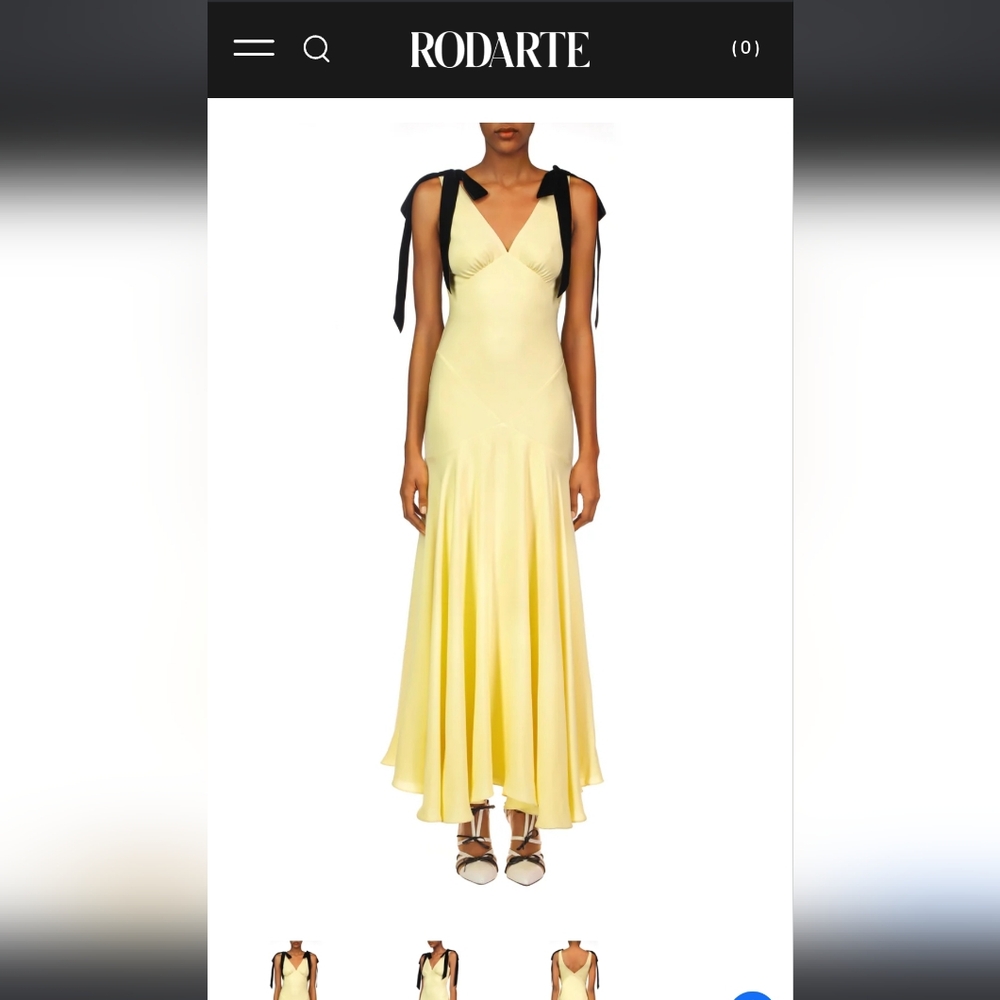 Rodarte yellow silk dress